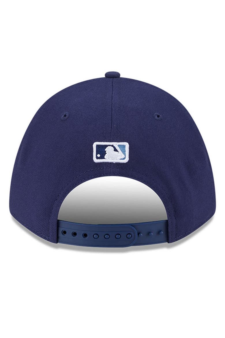 Men's New Era  Navy Tampa Bay Rays Player Replica 9FORTY Adjustable Hat, Alternate, color, Navy