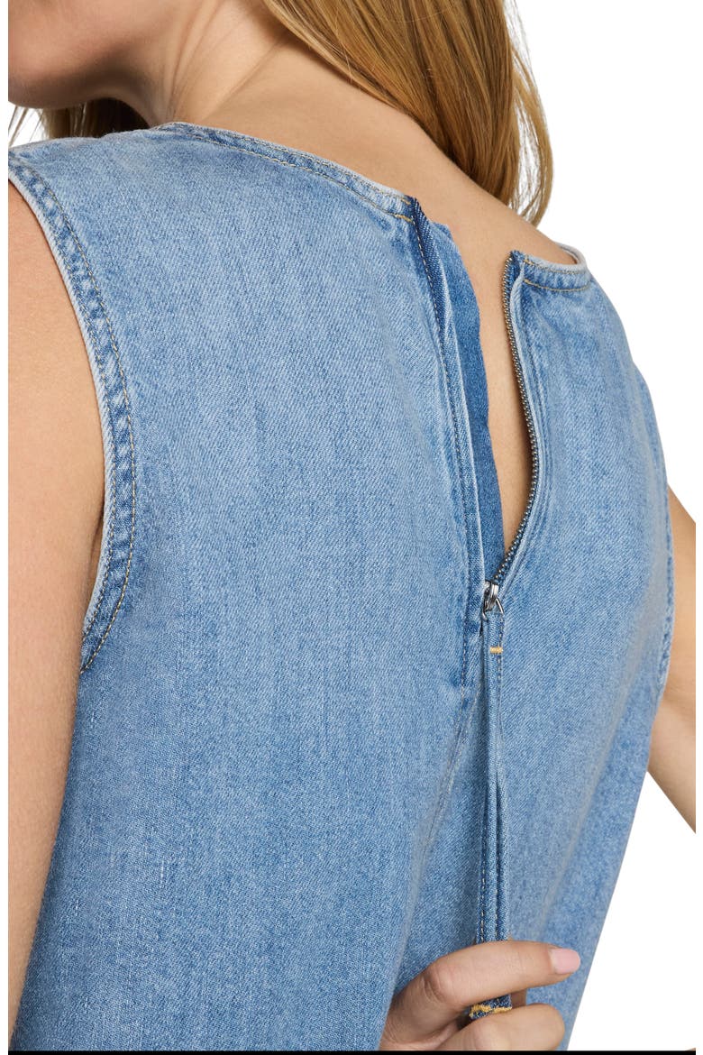 Lightweight Denim Shell Tank, Alternate, color, SEASIDE BLUE