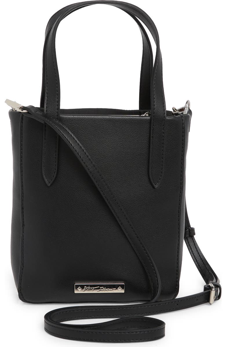 Betsey Johnson Kat Rhinestone Shopper Crossbody Bag, Alternate, color,