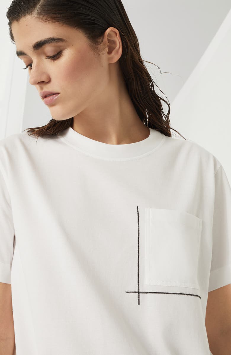 Brunello Cucinelli T-shirt with monili, Alternate, color, 