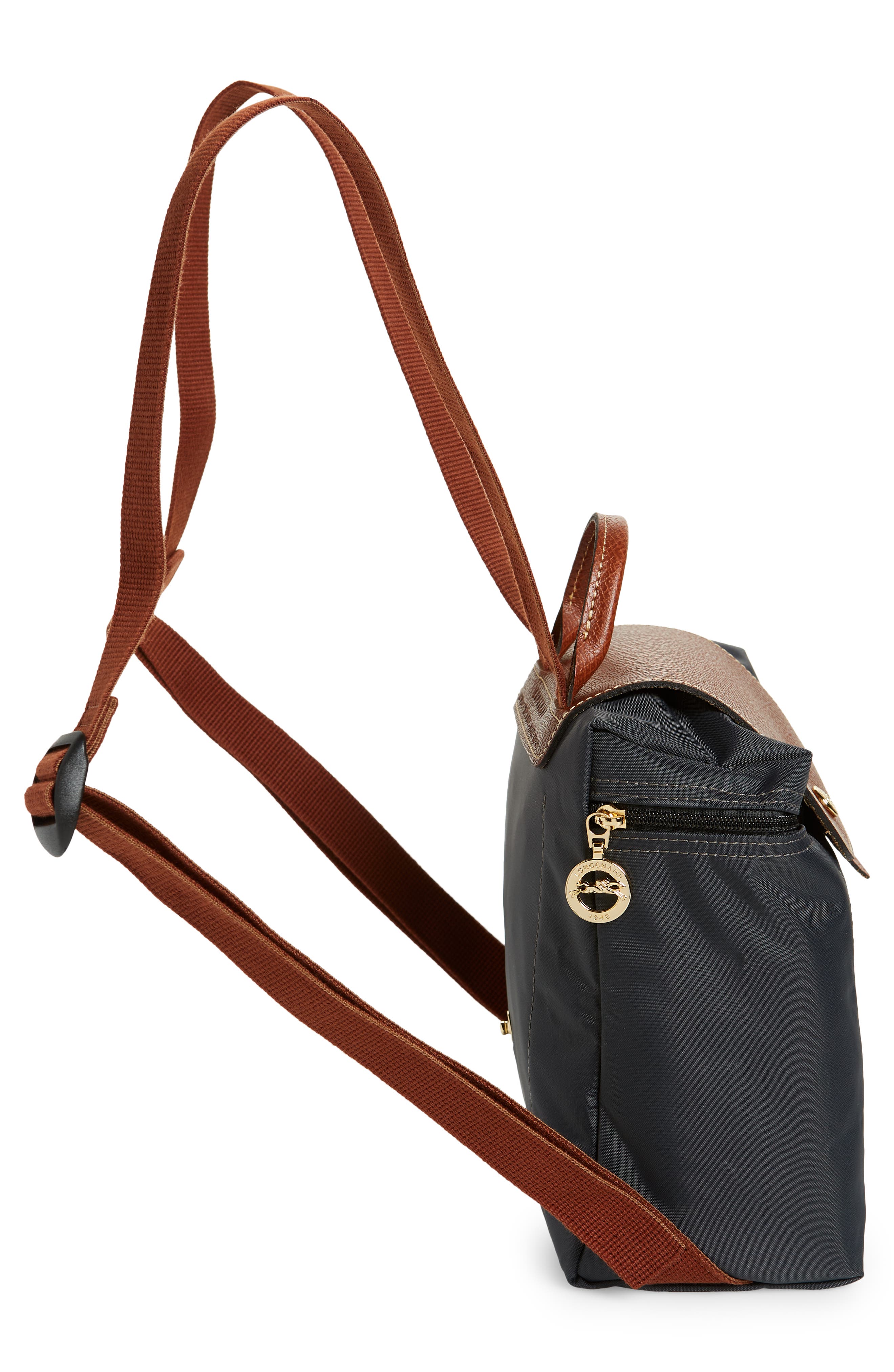 Mini Le Pliage Canvas Backpack, Alternate, color, GUNMETAL