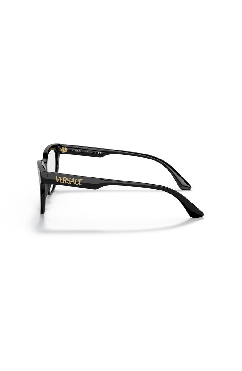Versace 52mm Cat Eye optical glasses, Alternate, color, Black