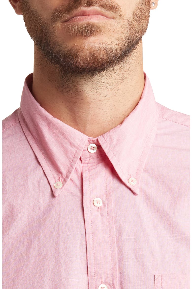 Solid Pink Button-Down Shirt, Alternate, color, EOELT RED