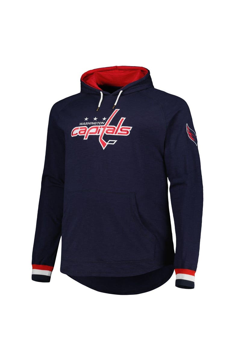 Mitchell & Ness Men's Mitchell & Ness  Navy Washington Capitals Big & Tall Legendary Raglan Pullover Hoodie, Alternate, color, 