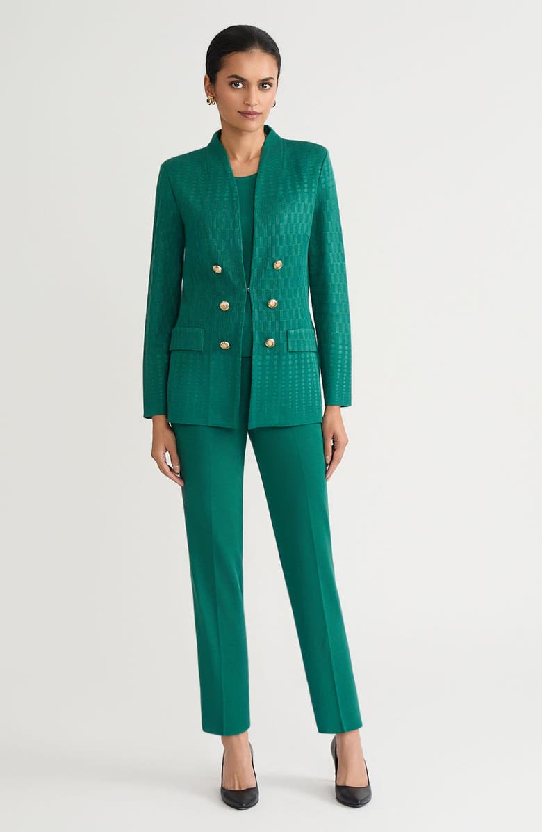 Ming Wang Tailored Tonal Multi-Stitch Knit Jacket, Alternate, color, Everest