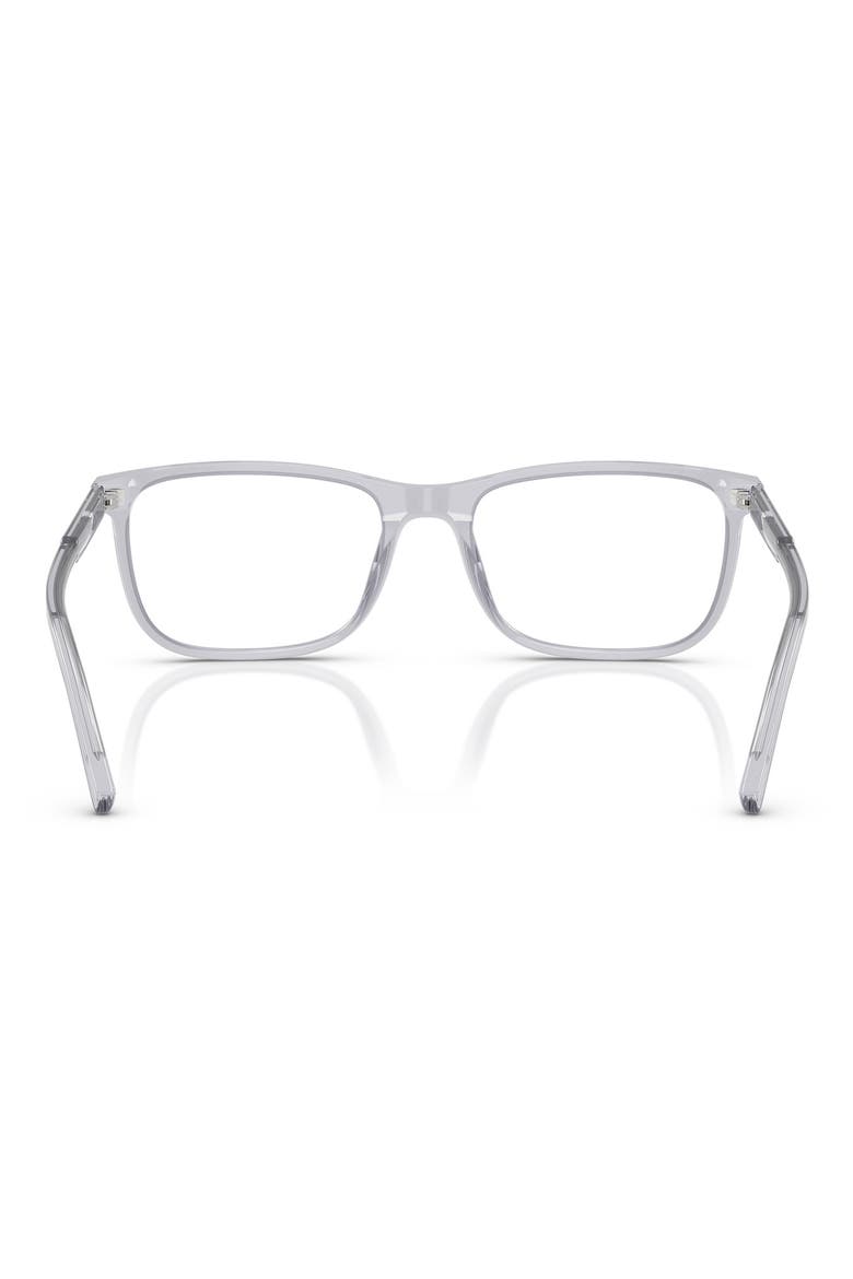 53mm Rectangular Optical Glasses, Alternate, color, TRANSPARENT GREY / DEMO LENS