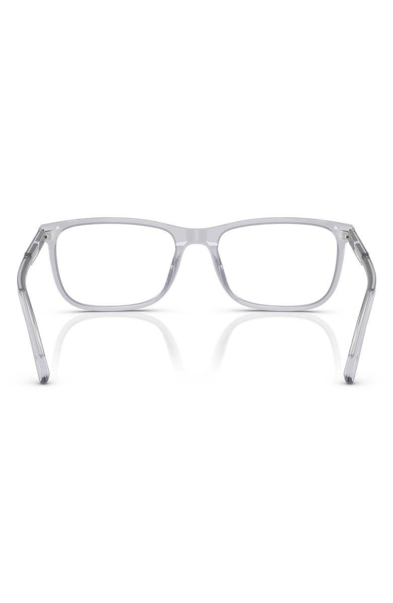 Dolce&Gabbana 53mm Rectangular Optical Glasses, Alternate, color, Transparent Grey / Demo Lens