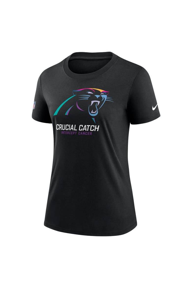 Women's Nike  Black Carolina Panthers 2024 NFL Crucial Catch Tri-Blend T-Shirt, Alternate, color, Black
