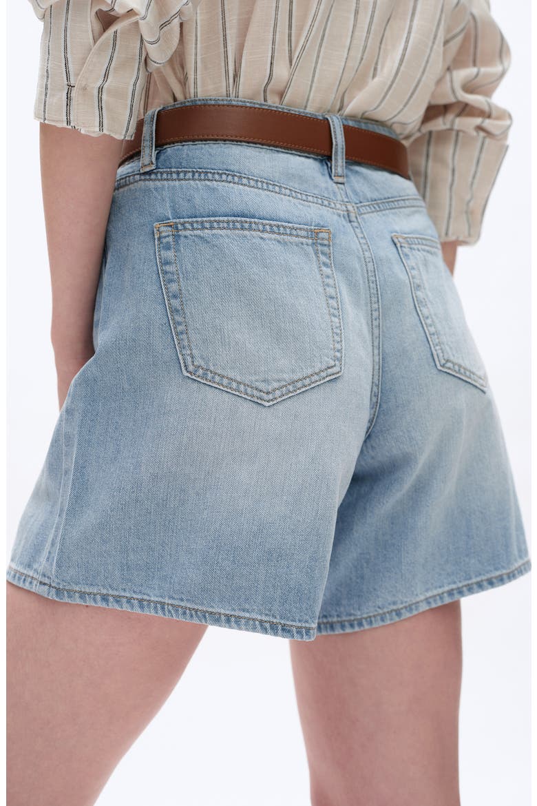Mid Rise Denim Shorts, Alternate, color, LIGHT BLUE