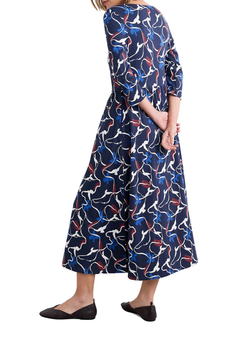 Emily Abstract Print Dress, Alternate, color, KESTREL FLIGHT MARITIME