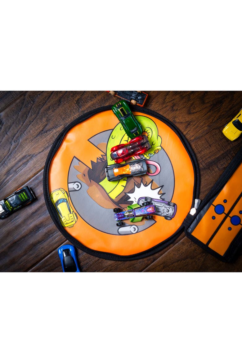ZipBin Hot Wheels Wheelie Track Pack Storage Case & Racetrack Mat, Alternate, color, Multicolored
