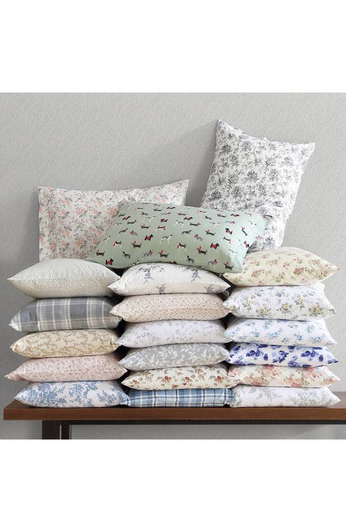 Laura Ashley Audrey Cotton Flannel Sheet Set In Light Pastel Grey