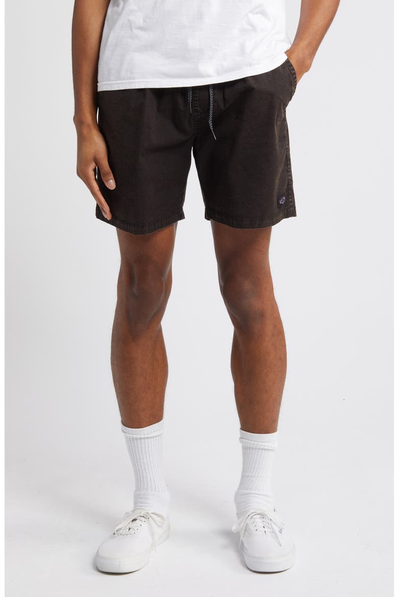 Mario Stretch Cotton Shorts, Main, color, BLACK