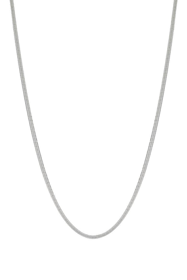 Men's Snake Chain Necklace, Alternate, color, SILVER