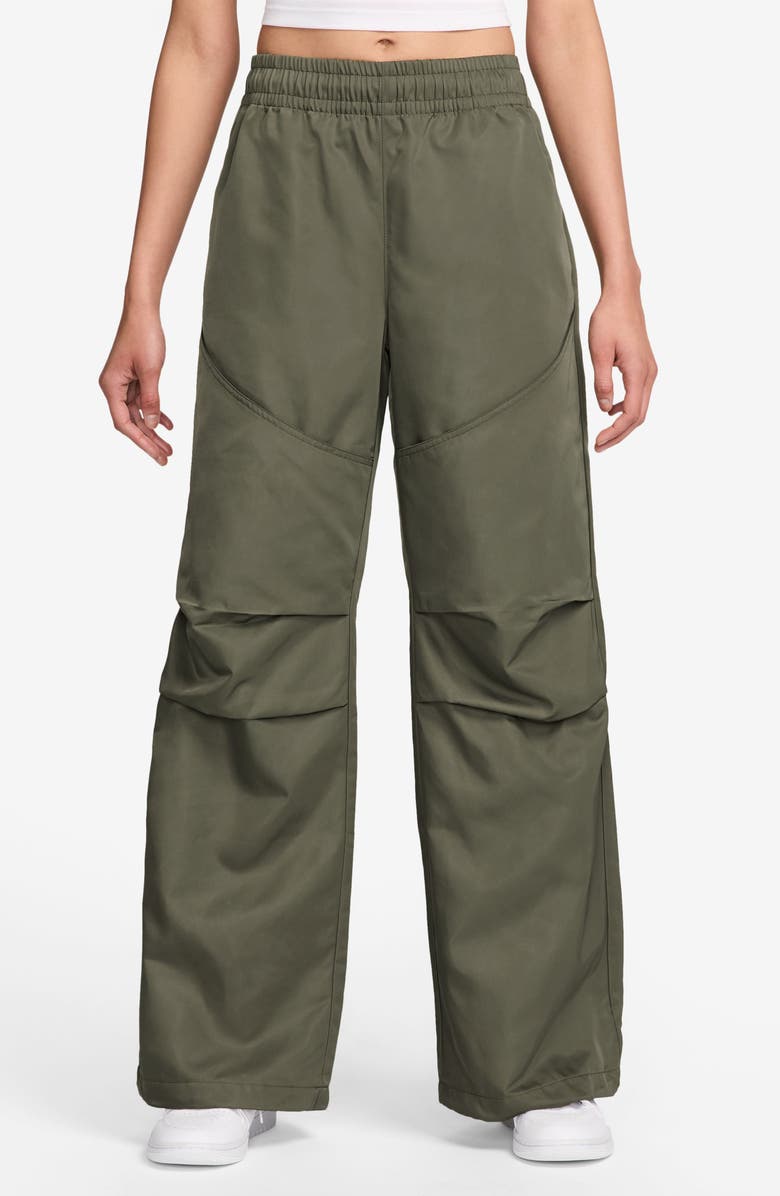 Jordan Brooklyn Water Repellent Pants, Main, color, Medium Olive/ Black