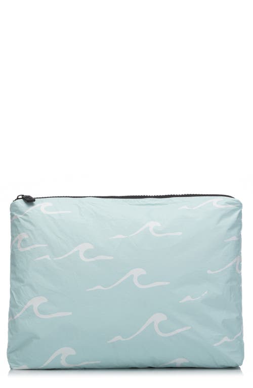 Aloha Collection Mid Seaside Water Resistant Tyvek® Zip Pouch In Blue