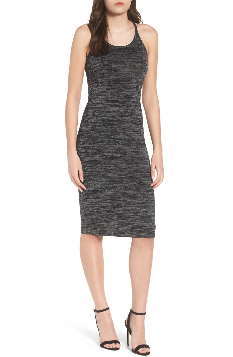 Leith Mélange Body-Con Dress, Main, color, 