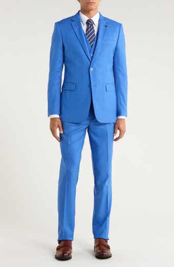 Blue Pastel Mélange 3-Piece Suit