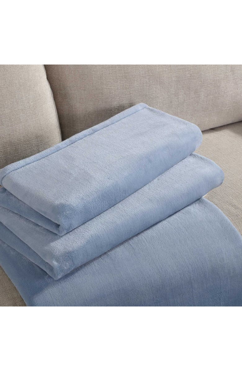 Calvin Klein Home Core Plush Blanket, Alternate, color, Medium Blue