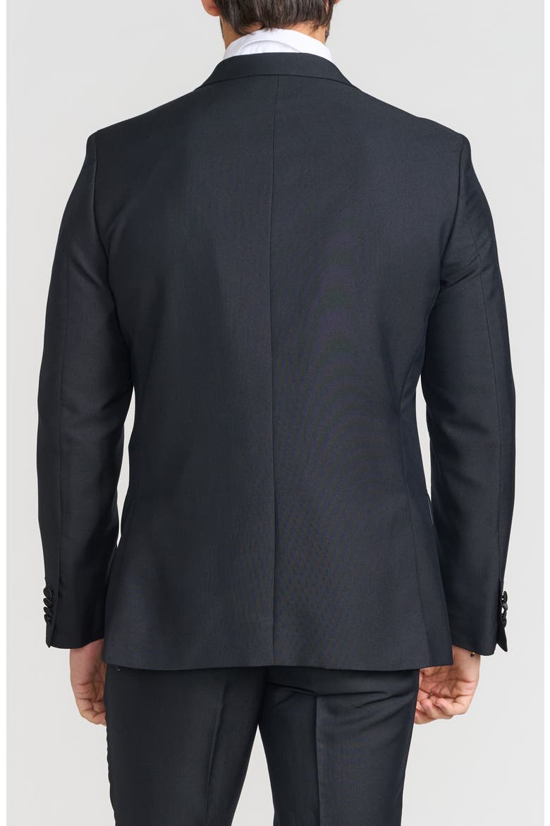Peak Lapel Slim Fit Tuxedo Jacket, Alternate, color, BLACK