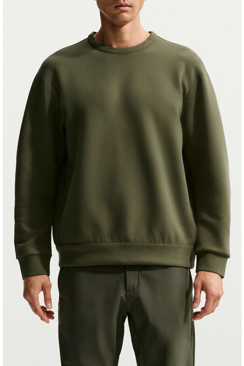 24.7 ImpossiblySoft Dri-FIT Crew Sweatshirt, Main, color, KHAKI/SEQUOIA