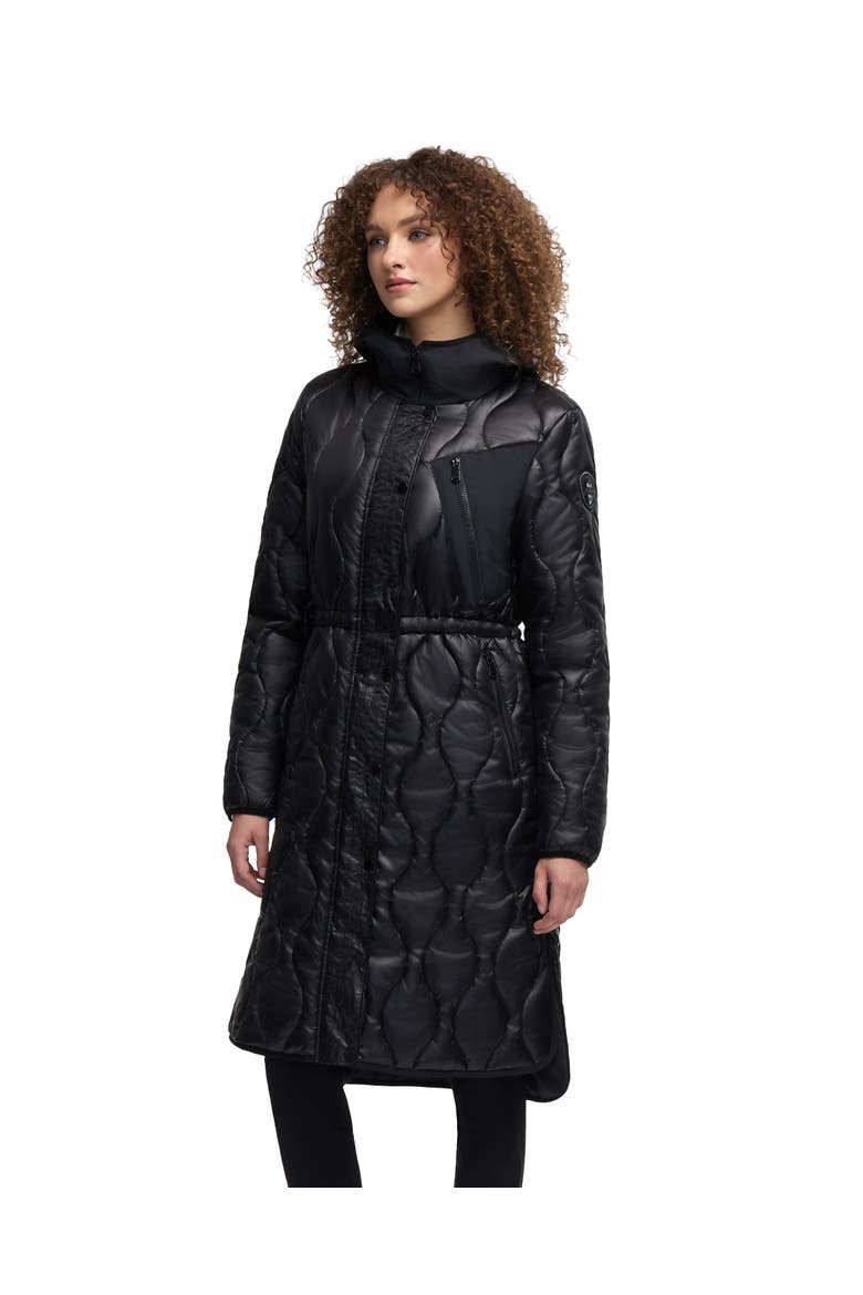 Sterling Onion Quilted Longline Anorak, Alternate, color, Black
