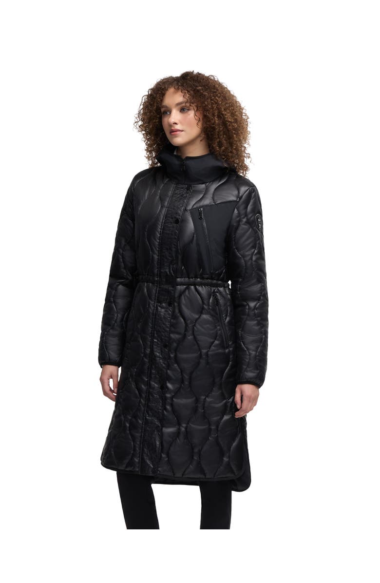Pajar Sterling Onion Quilted Longline Anorak, Alternate, color, Black