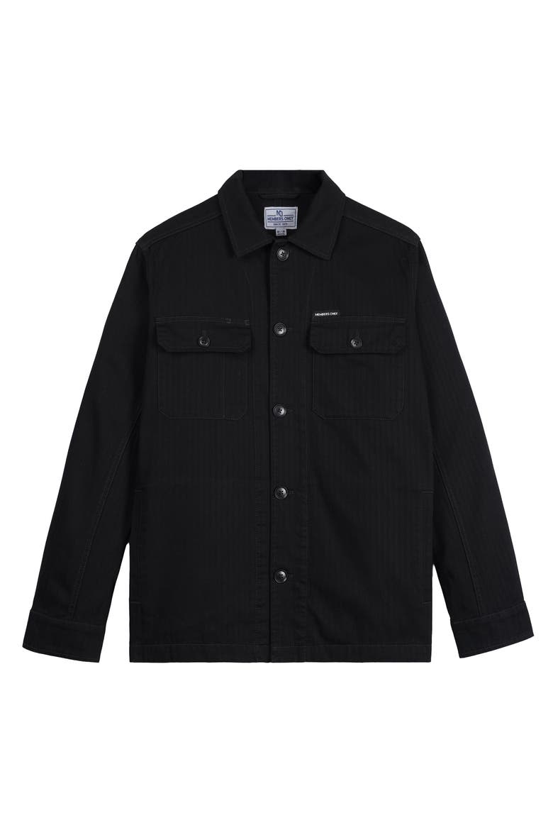 Men's Shirt Jacket, Alternate, color, Black