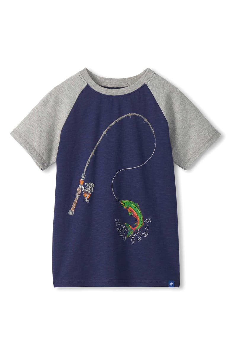 Hatley Kids' Big Catch Cotton Graphic T-Shirt, Main, color, Blue