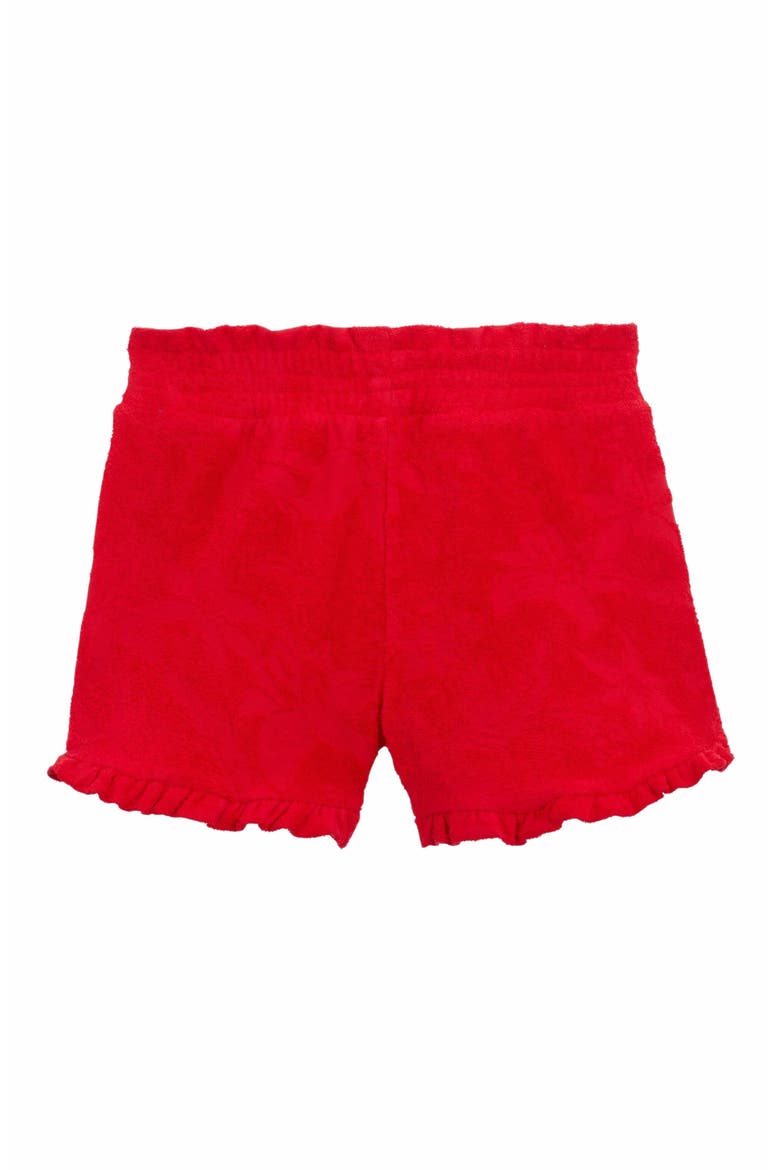 Kids' Jacquard Flower Power Terry Shorts, Alternate, color, LIPSTICK