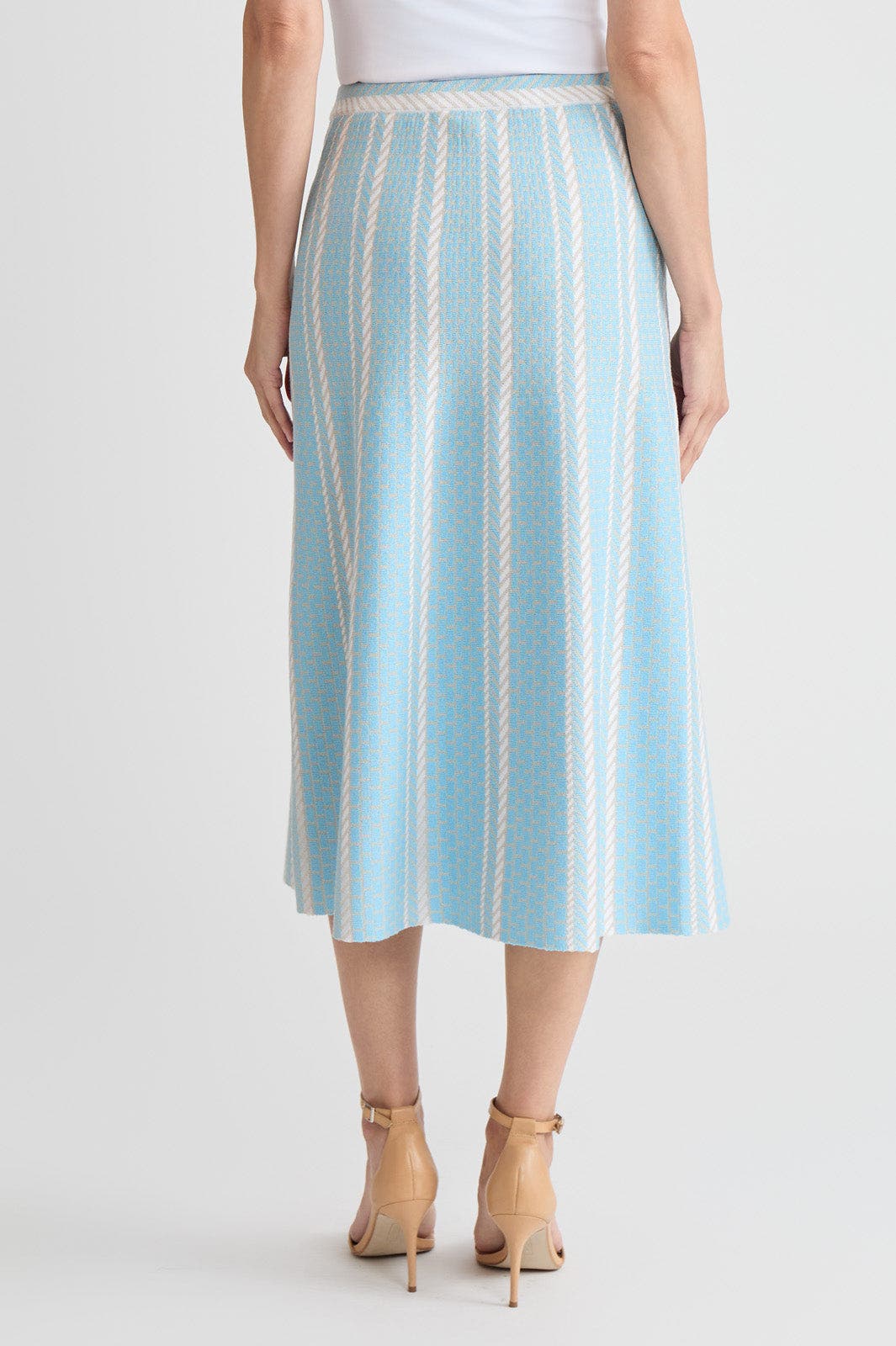 Roadmap Pattern Soft Knit Midi Skirt - image 4