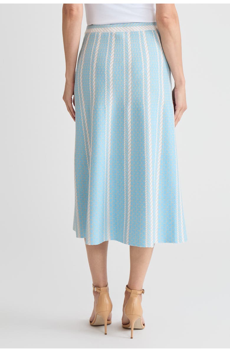 Ming Wang Roadmap Pattern Soft Knit Midi Skirt, Alternate, color, Serene/Limestone/White