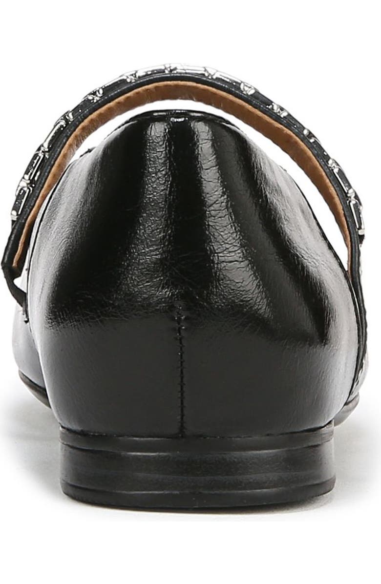 Naturalizer Kelly Chain Mary Jane Flat, Alternate, color, Black Faux Leather