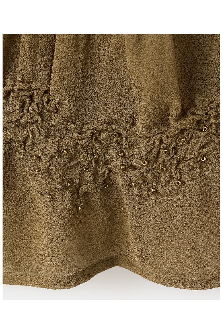 Draped Beaded Sleeveless Top, Alternate, color, BROWN