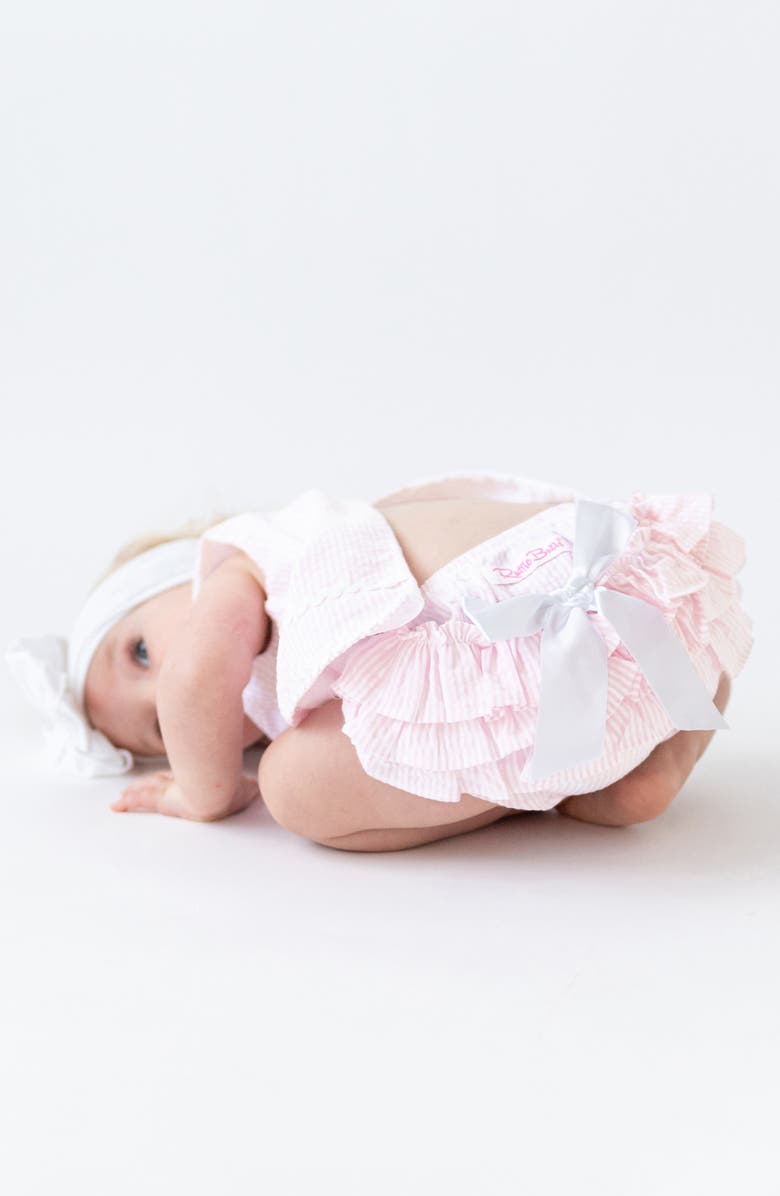 RuffleButts Seersucker Ric Rac Swing Top & Bloomers, Alternate, color, 