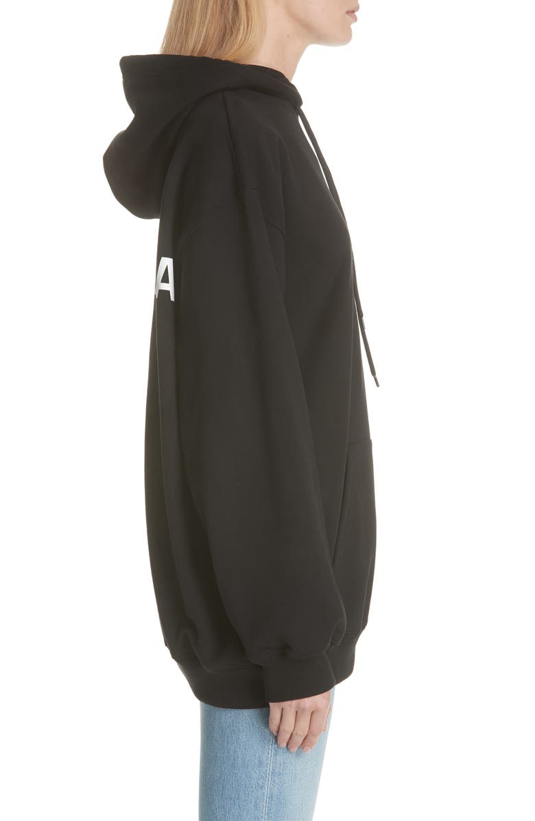 Balenciaga Logo Back Hoodie, Alternate, color,