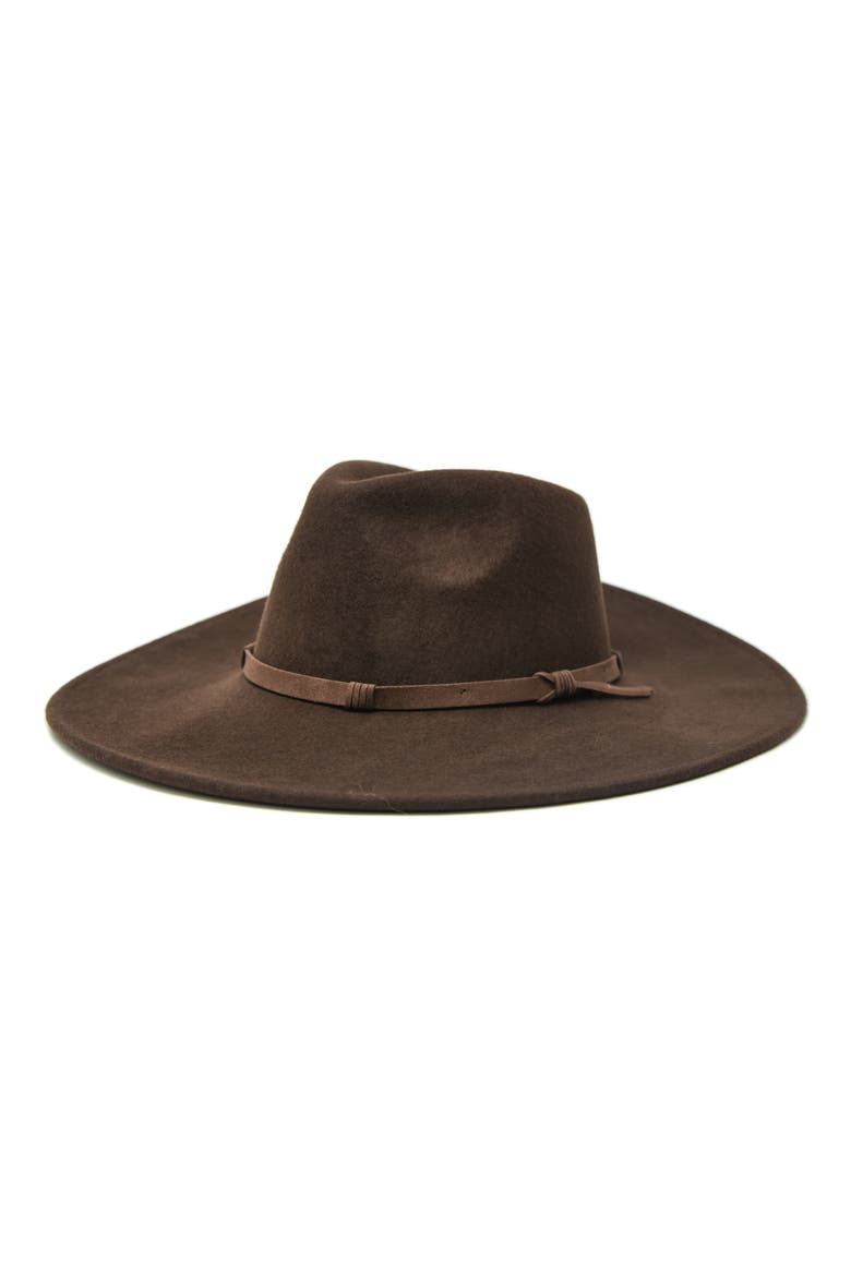 Erin Wide Brim Wool Rancher Hat, Main, color, CHOCOLATE BROWN