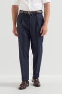 Brunello Cucinelli Virgin wool flannel trousers with pleat
