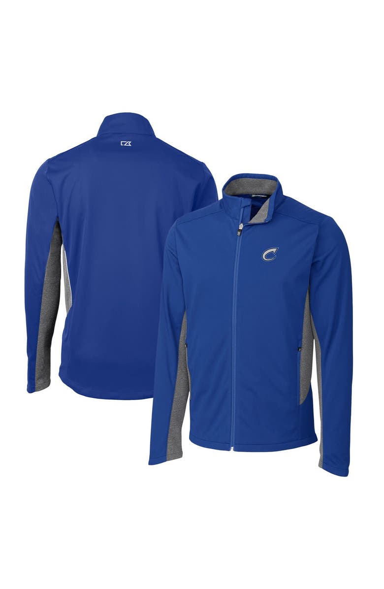 Cutter & Buck Men's Cutter & Buck Blue Columbus Clippers Big & Tall Navigate Softshell Full-Zip Jacket, Alternate, color, 