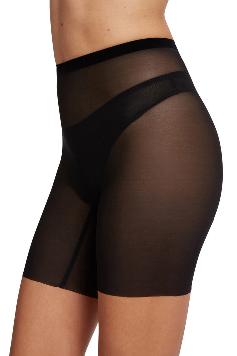Tulle Control Shaper Shorts, Alternate, color, BLACK