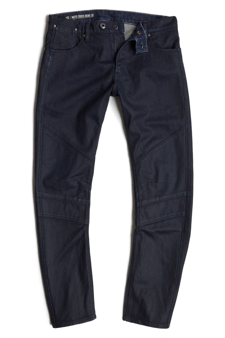 Moto Cross 3D Slim Fit Jeans, Alternate, color, WORN IN REVVING COBL
