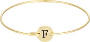 Adornia Tarnish Resistant 18K Gold Plated Initial Bangle Bracelet