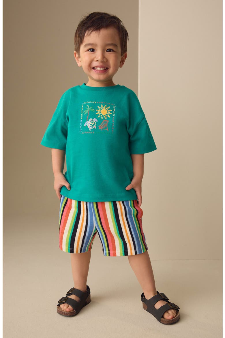 Kids' Turtle T-Shirt & Shorts Set, Alternate, color, GREEN