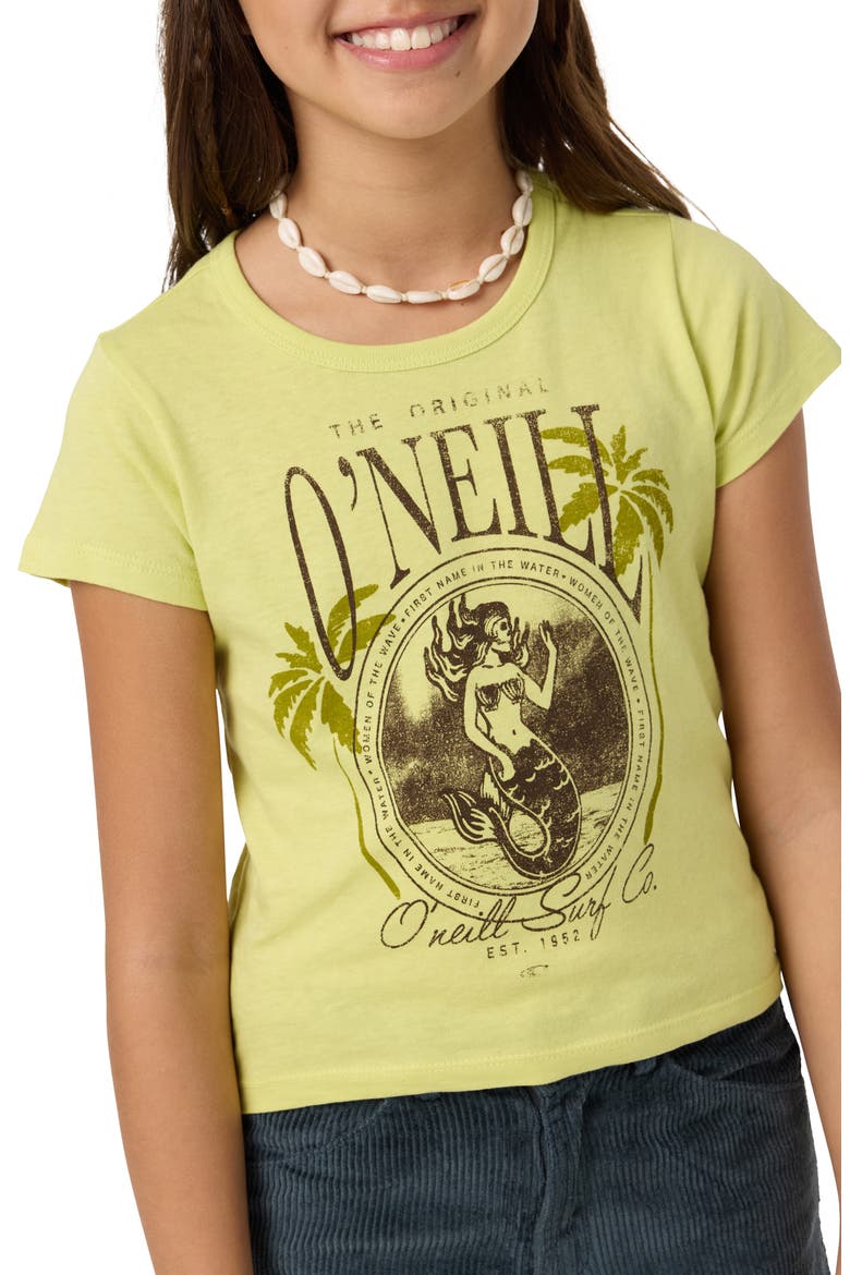 Kids' Willa Skimmer Graphic T-Shirt, Alternate, color, CELERY