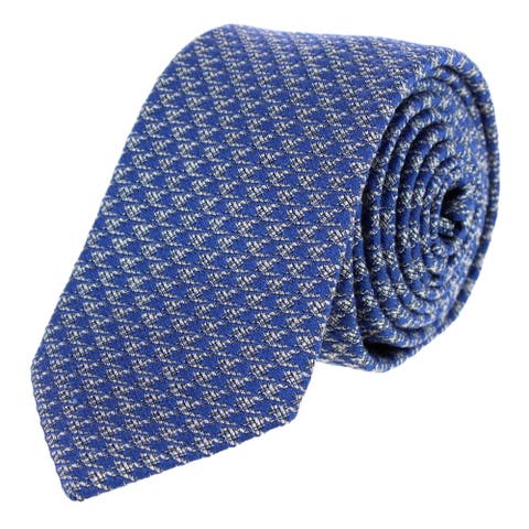 Nereus Diamond Neat Patterned Business Wool Blend Necktie