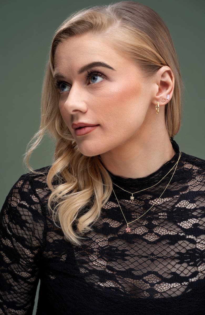 Bony Levy 14K Gold & Enamel Inlay Fish Stud Earrings, Alternate, color, 14K Yellow Gold