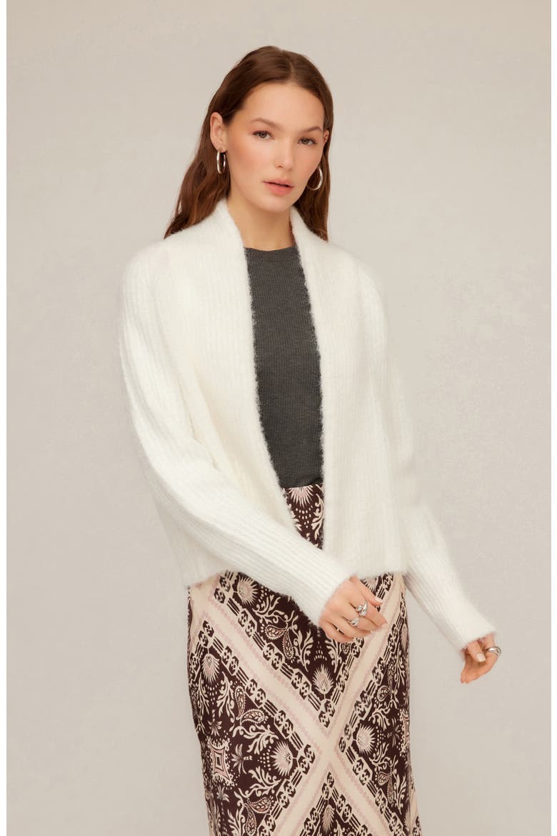 Cely Open Front Cardigan, Alternate, color, CREAM