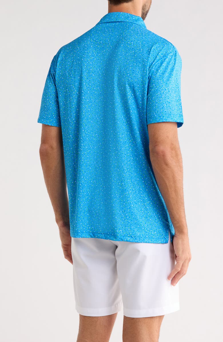 Callaway Confetti Floral Polo, Alternate, color, Brilliant Blue