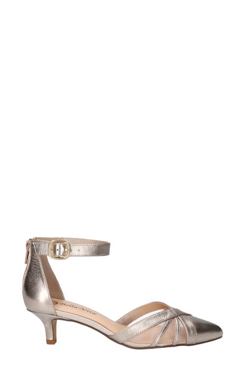 Shop Bella Vita Malani Pointed Toe Kitten Heel Pump In Champagne Leather