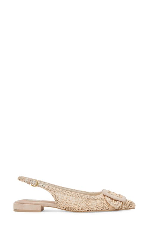 Dolce Vita Pailey Pointed Toe Slingback Flat In Natural Macrame